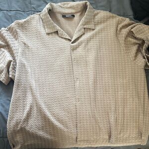 Fashion Nova Casual Beige Button Down Shirt